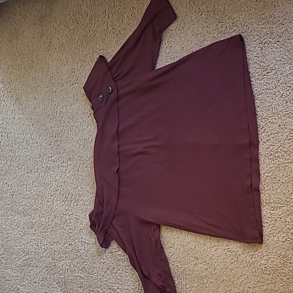 NWT Off the Shoulder Maroon Top